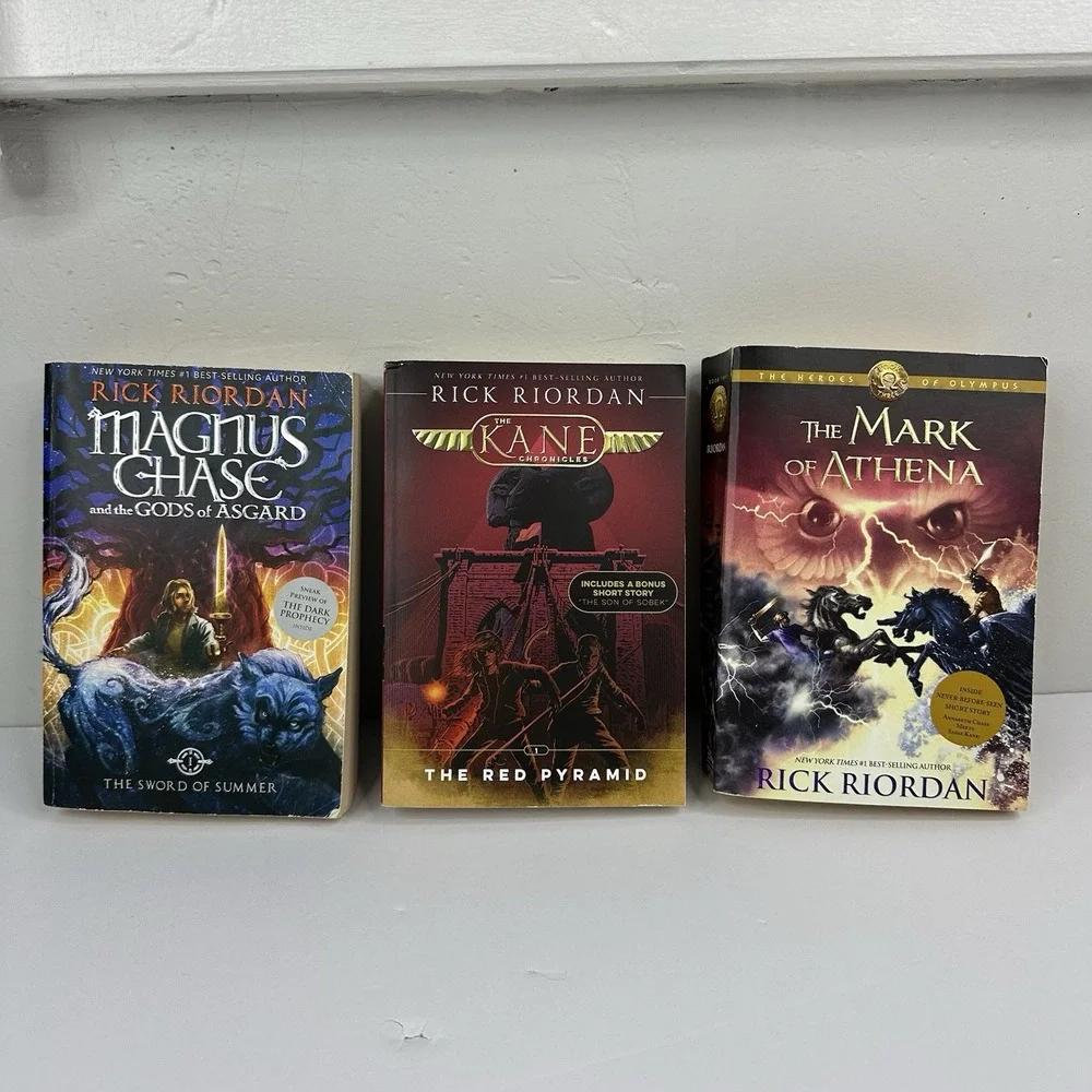 Magnus Chase, The Kane‎ Chronicles and The Mark of Athena by Rick Riordan Books